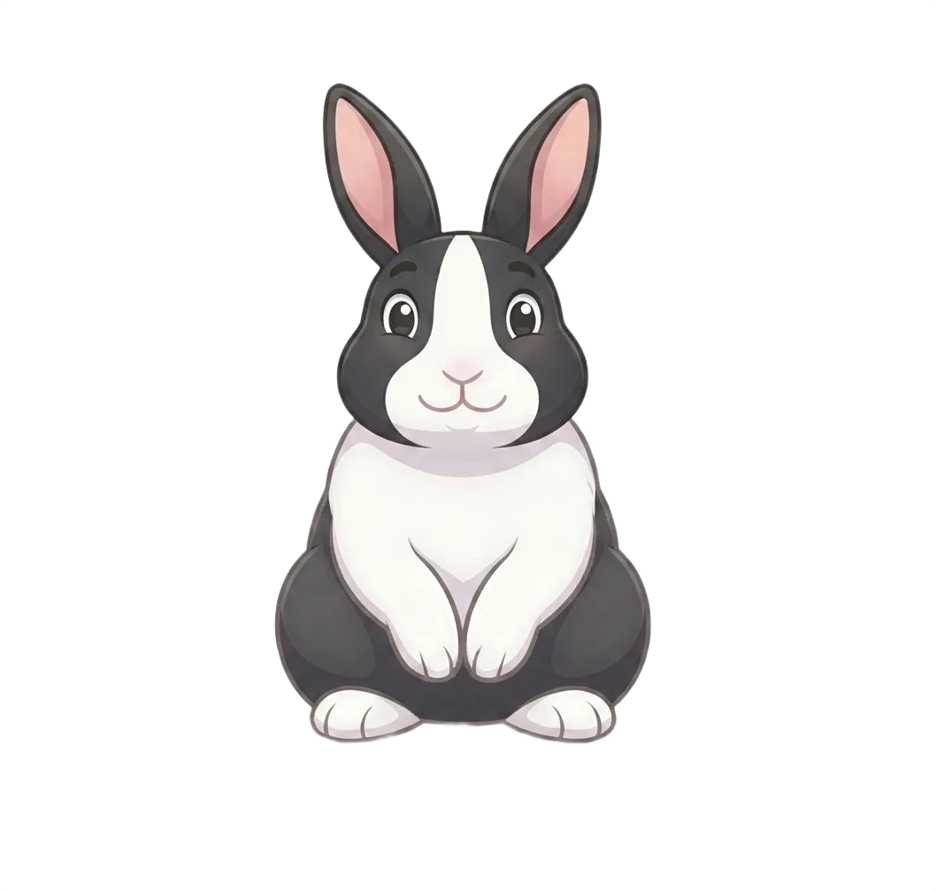 Dutch rabbit sitting