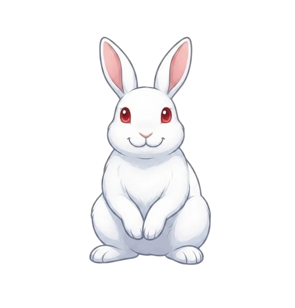 Florida White rabbit sitting