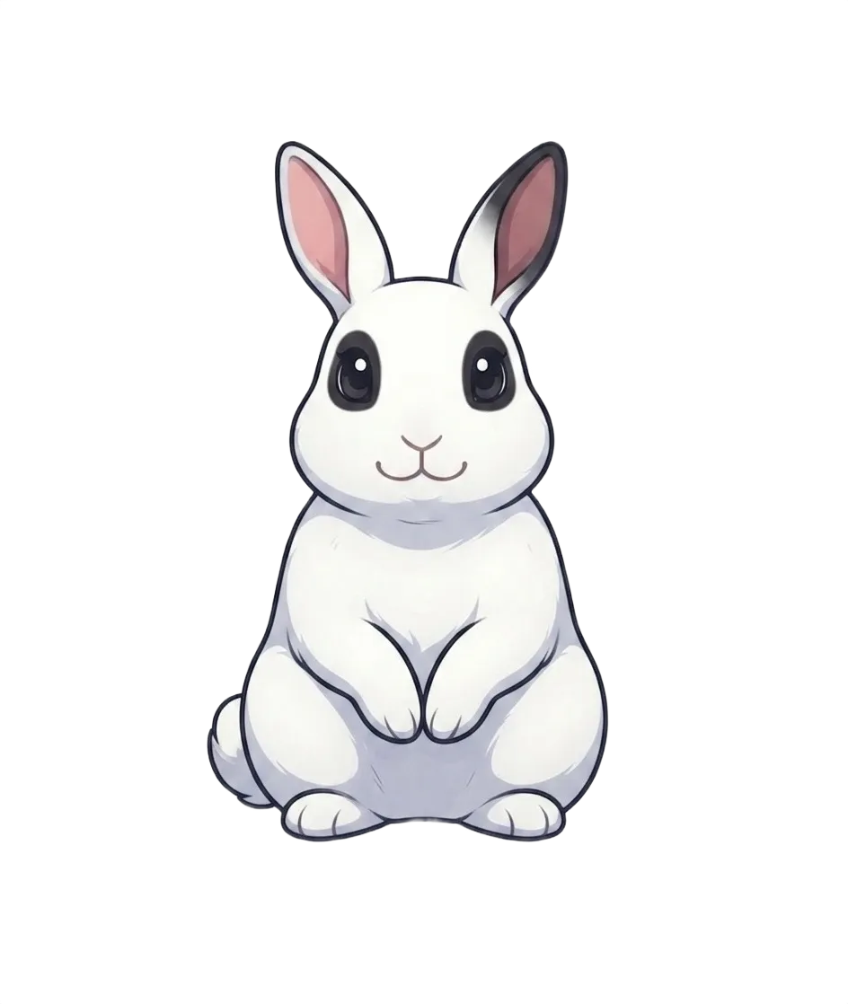 Hotot rabbit sitting