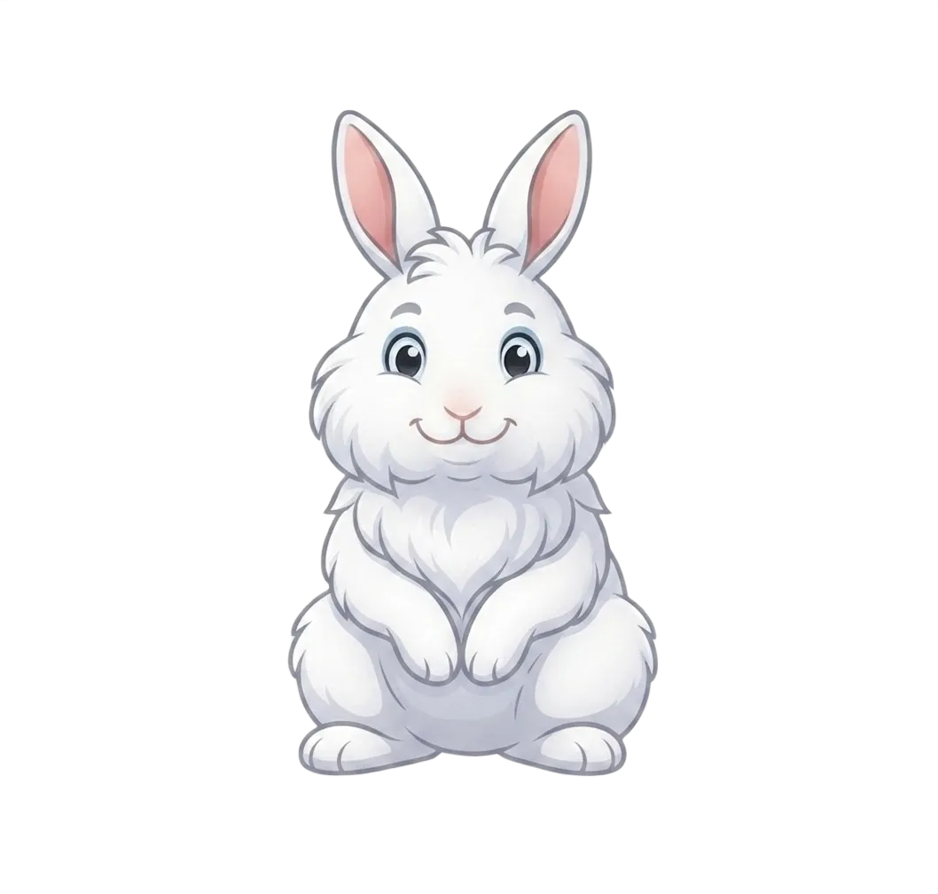 Lionhead rabbit sitting